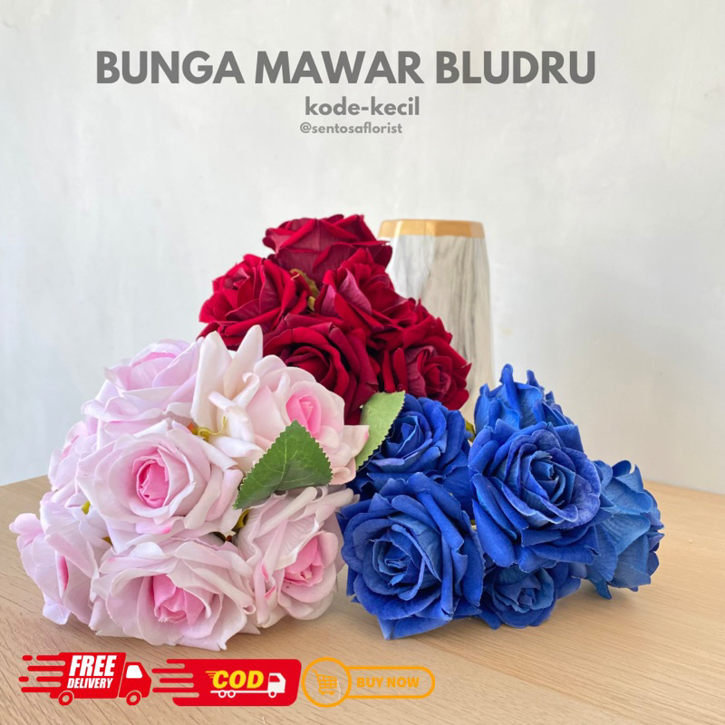 BUNGA MAWAR BLUDRU (K)/BUNGA MAWAR BLUDRU BUCKET/BUNGA MAWAR IMPORT PREMIUM (KN-22)