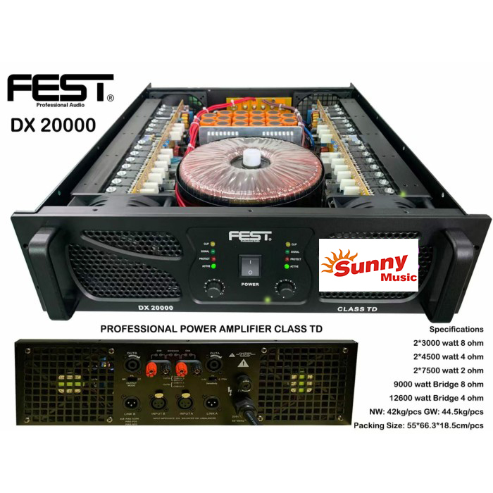 FEST DX2000 Power Amplifier Professional DX 2000 DX-2000