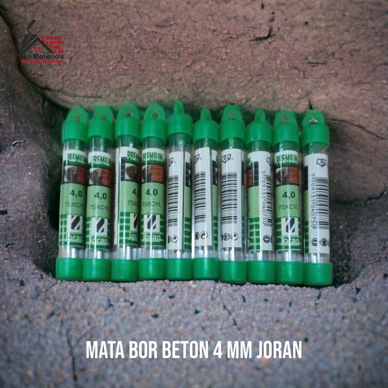 Mata bor beton 4 mm joran / Mata bor beton 4 mm / Mata bor beton (10 pcs)