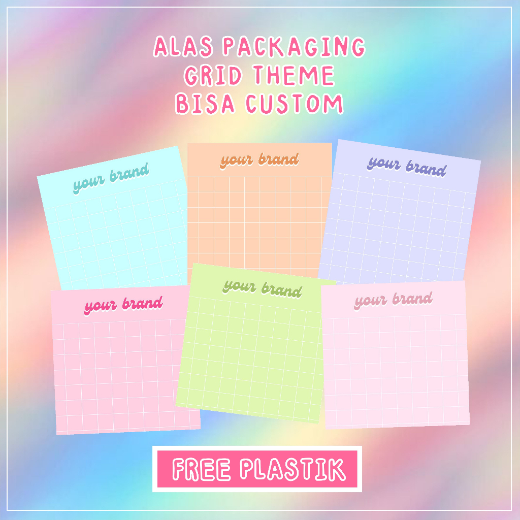 

ALAS PACKAGING GRID VER. | ALAS PACKING BISA CUSTOM | Alas Packaging Gelang Cincin Kalung Freebies