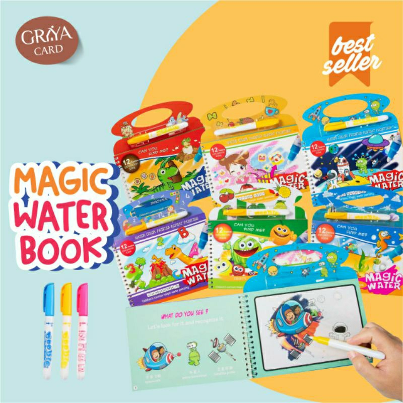 

MAGIC COLORING BOOK / MAGIC WATER BOOK / BUKU WATER DRAWING / PAINTING BOOK
