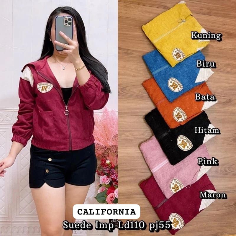 JACKET WANITA BAHAN SUEDE IMPORT/2203