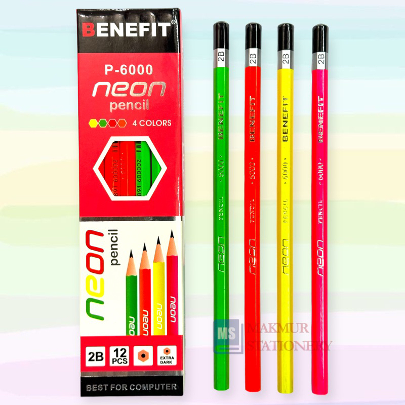 

Pensil 2B Benefit P 6000 NEON (12 Pcs)