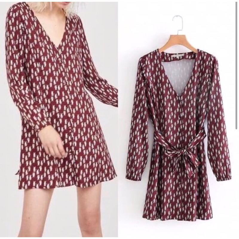 PRELOVED ZARA DRESS MAROON