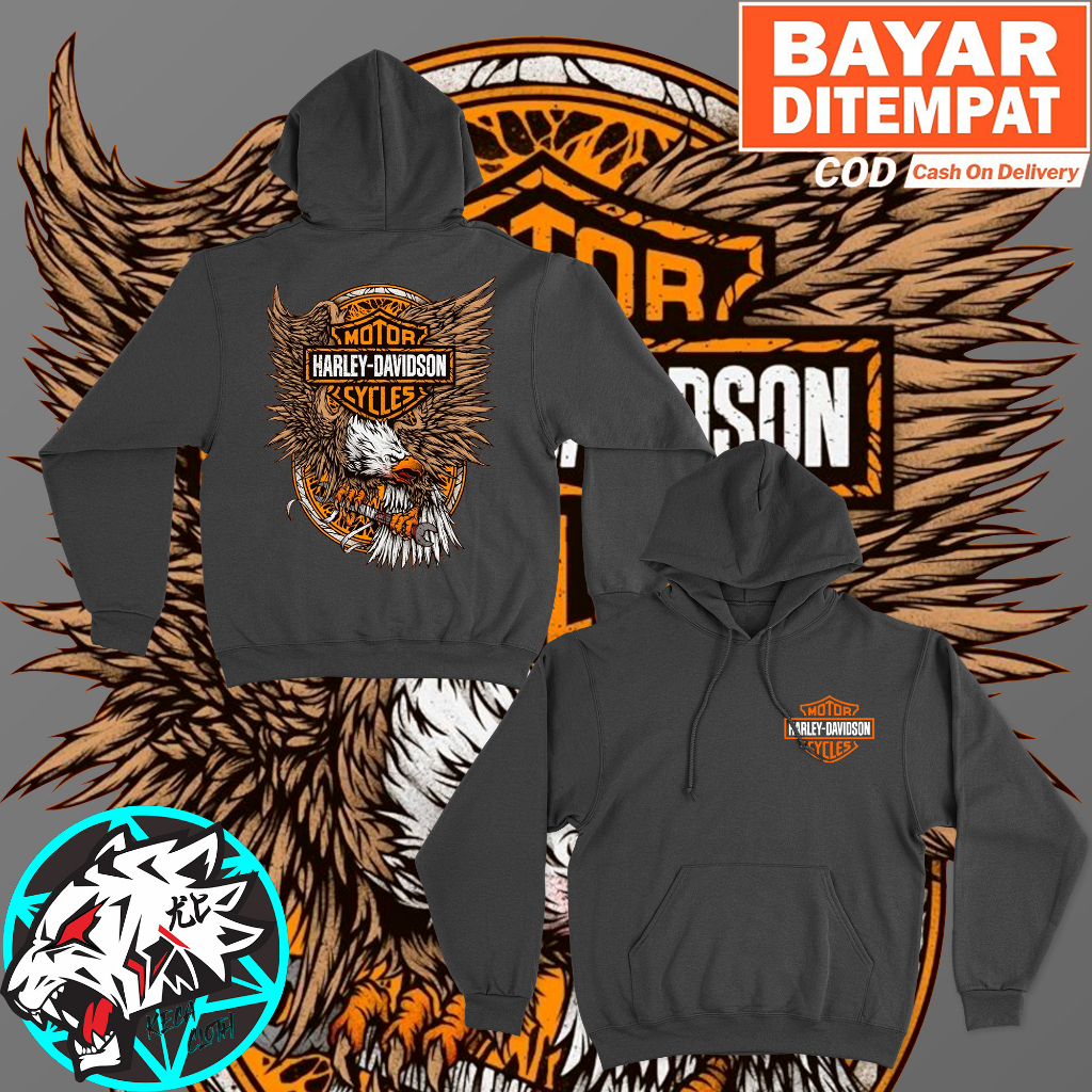 Jaket Hoodie Harley Davidson Club Indonesia HDCI S M L XL