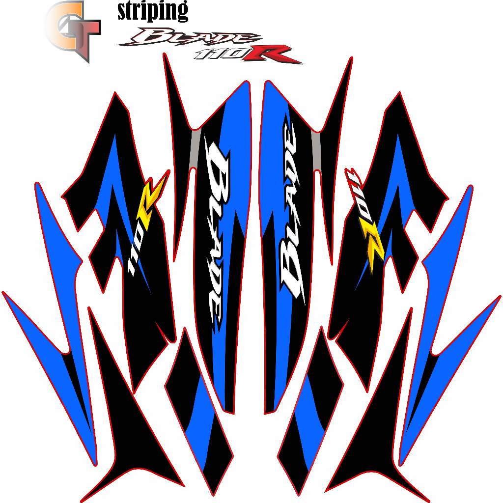 striping variasi blade 110 stiker blade 110 stiping blade 110  blade 110  honda blade 110 LIS LES BL