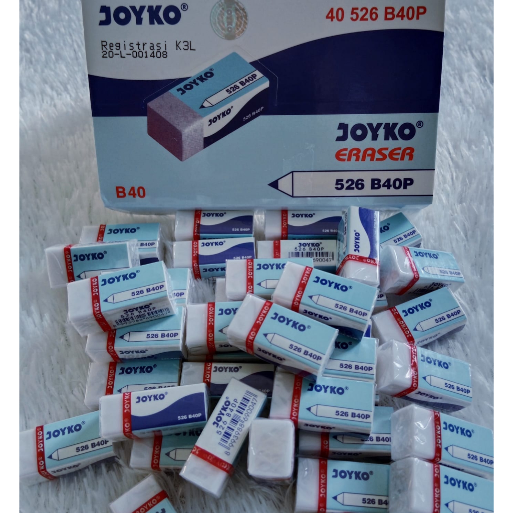 

1 pak isi 40 pcs Penghapus joyko kecil hitam sama putih murah