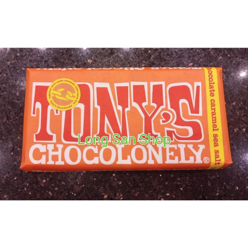 

Tony's Chocolonely Milk Chocolate Caramel and Sea Salt 180 gr - Coklat