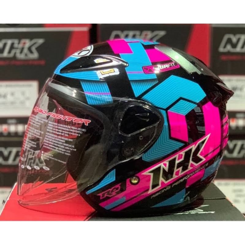 Helm NHK Cube Black Pink Official NHK Original Helm Prempuan / Helm Cowok NHK World class Promo Helm