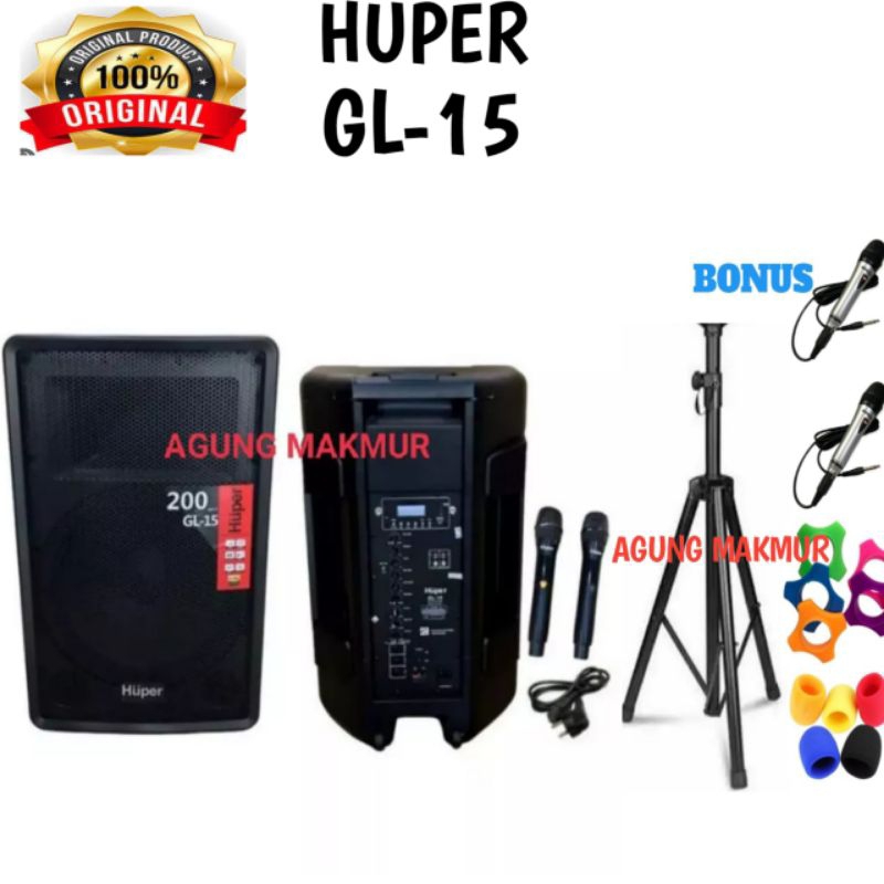 Speaker Portable Huper GL-15 - speaker portable Huper gl15