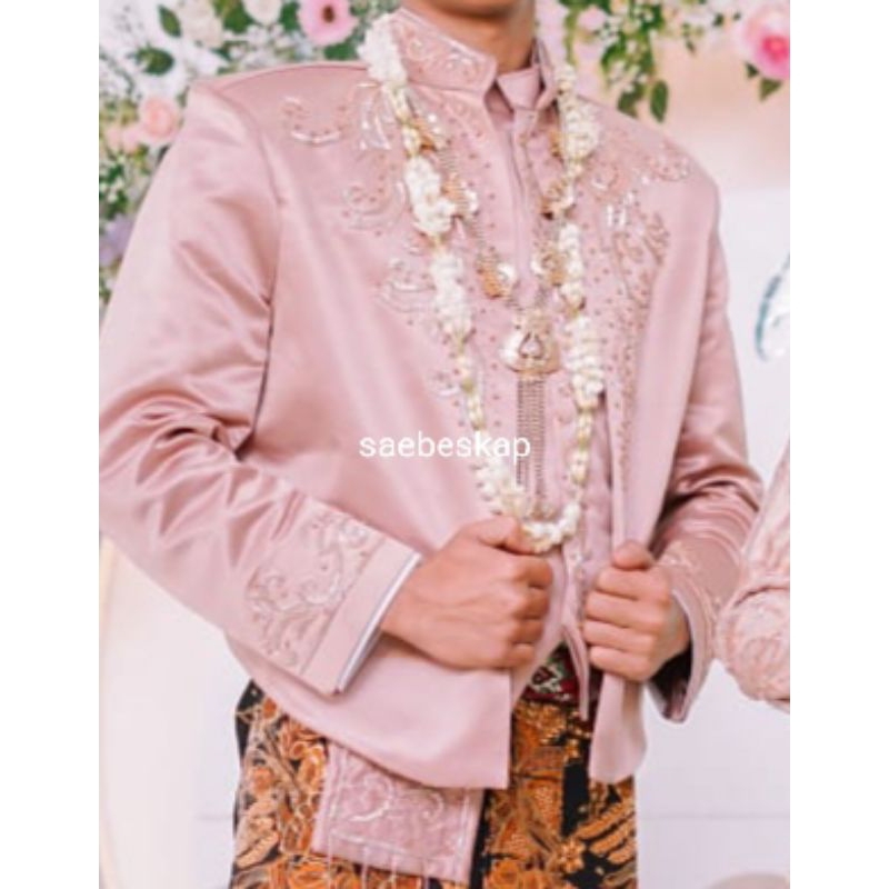 beskap pengantin jawa jogja rosegold