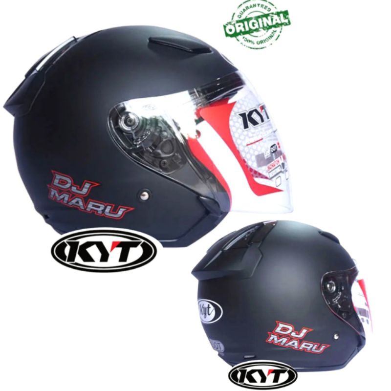 HELM KYT DJ MARU SOLID HITAM DOFF ORIGINAL KYT DJ MARU