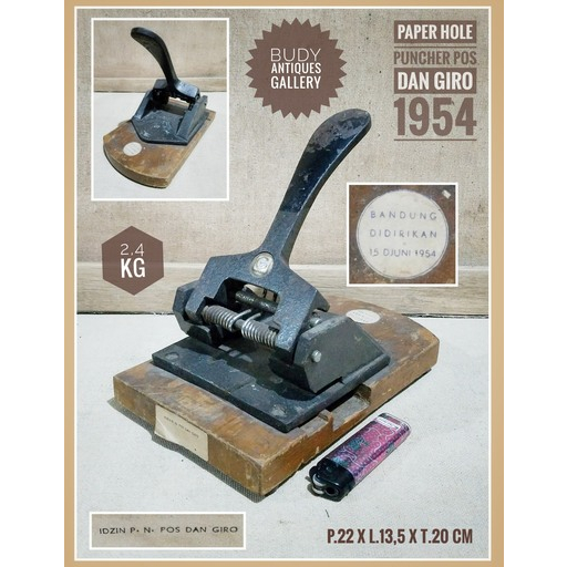 

Pembolong Kertas Pos Dan Giro 1954