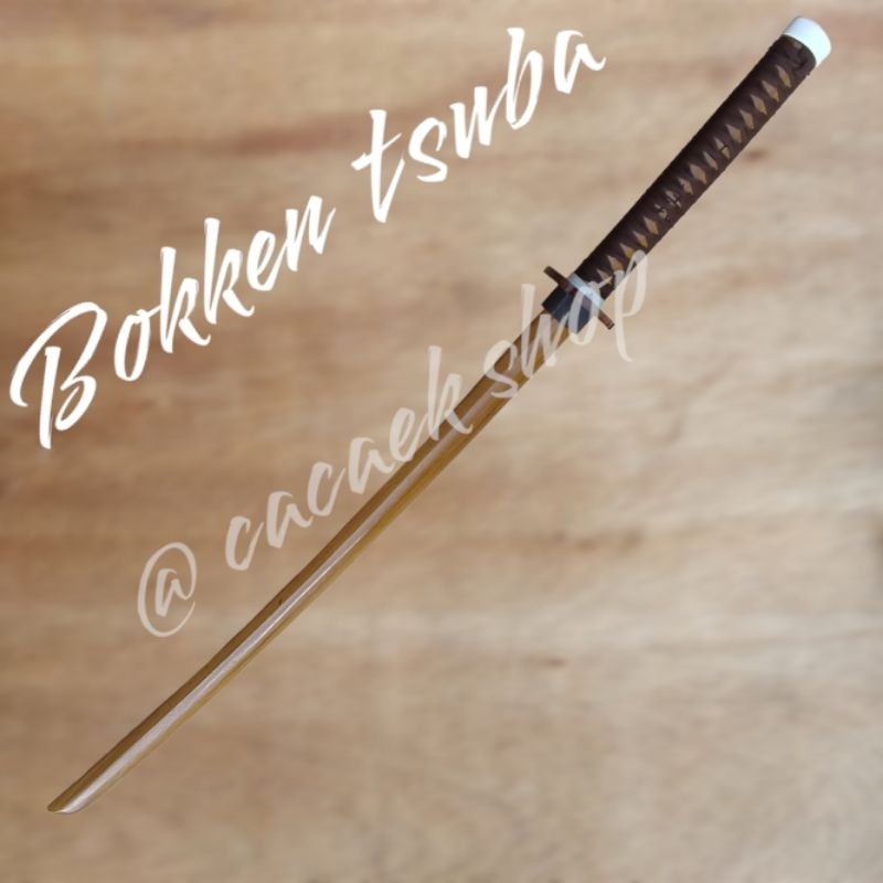 bokken tsuba pedang kayu