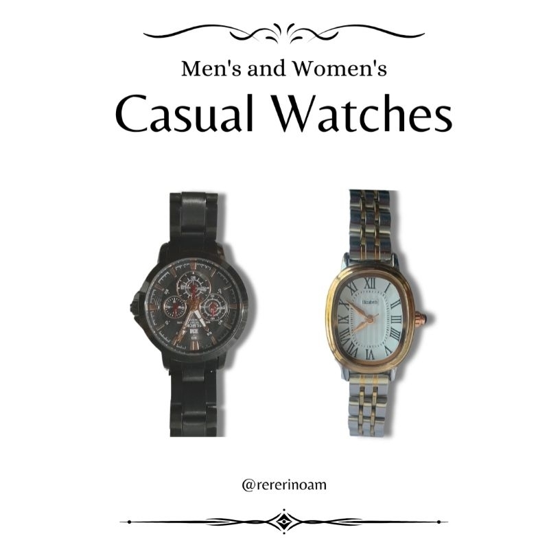 [FREE BOX] Jam Tangan Elegan Casual Pria dan Wanita.