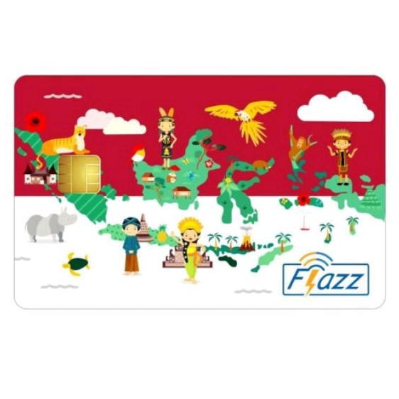 Kartu Flazz BCA PULAU INDONESIA MERAH PUTIH Gen 2 /Part Of Series Flazz BCA Gen-2 KEMERDEKAAN NKRI/