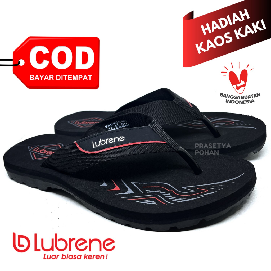 Sandal Pria Lubrene Original Anti Air - Sendal Lubrene Pria Original Raimbo