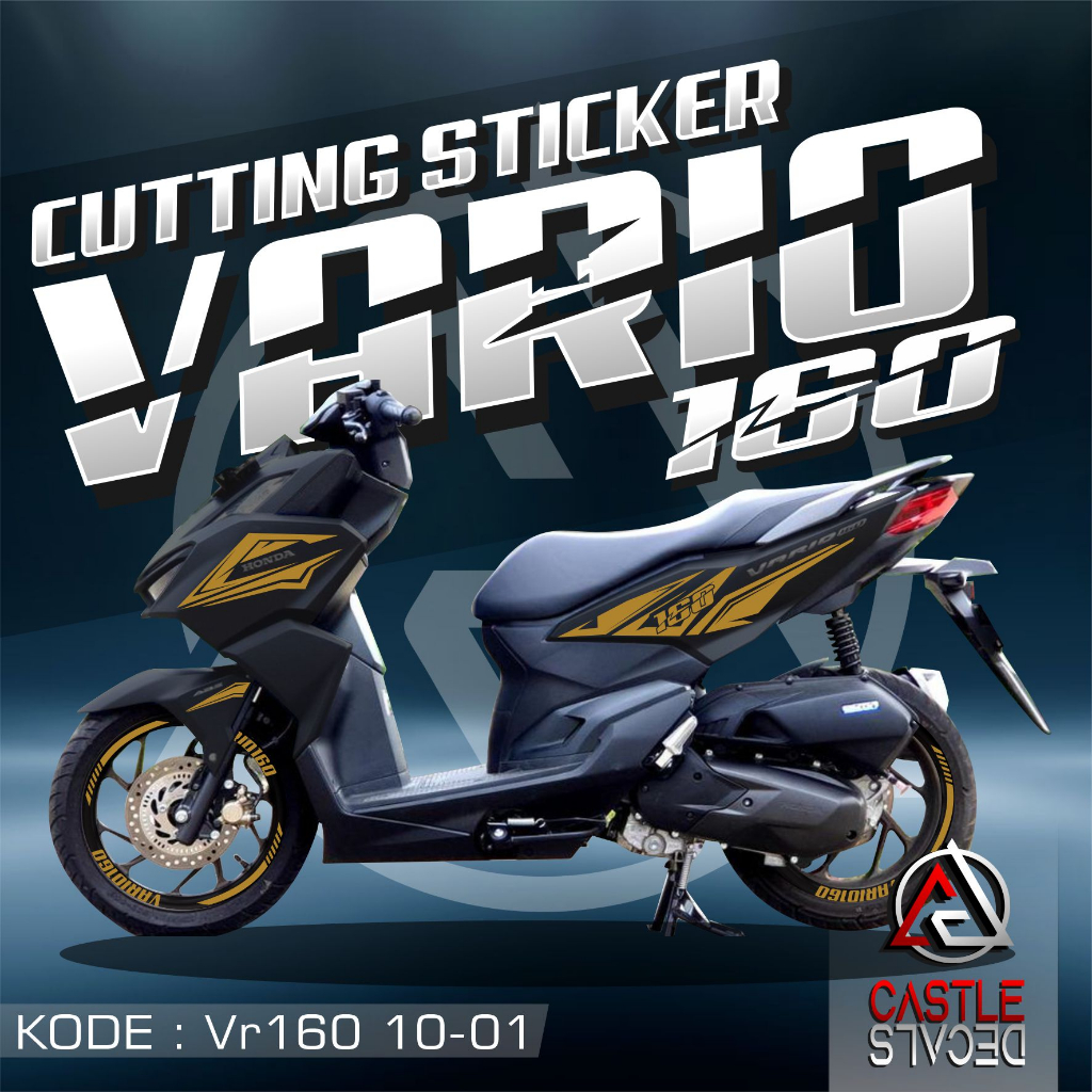 Striping Cutting Sticker BODY DAN VELG Honda VARIO 160 - Stiker VARIO 160 variasi Cutting Simple Cus