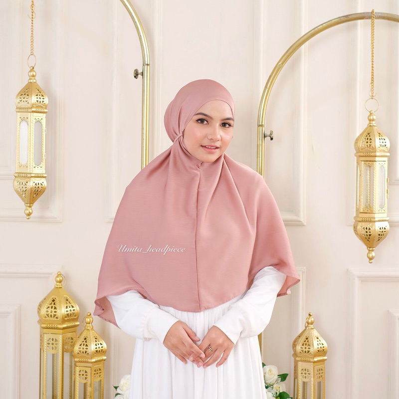Nuryn bergo silk premium / hijab lebaran pesta / bergo pesta / bergo syari / hijab instan / hijab cr