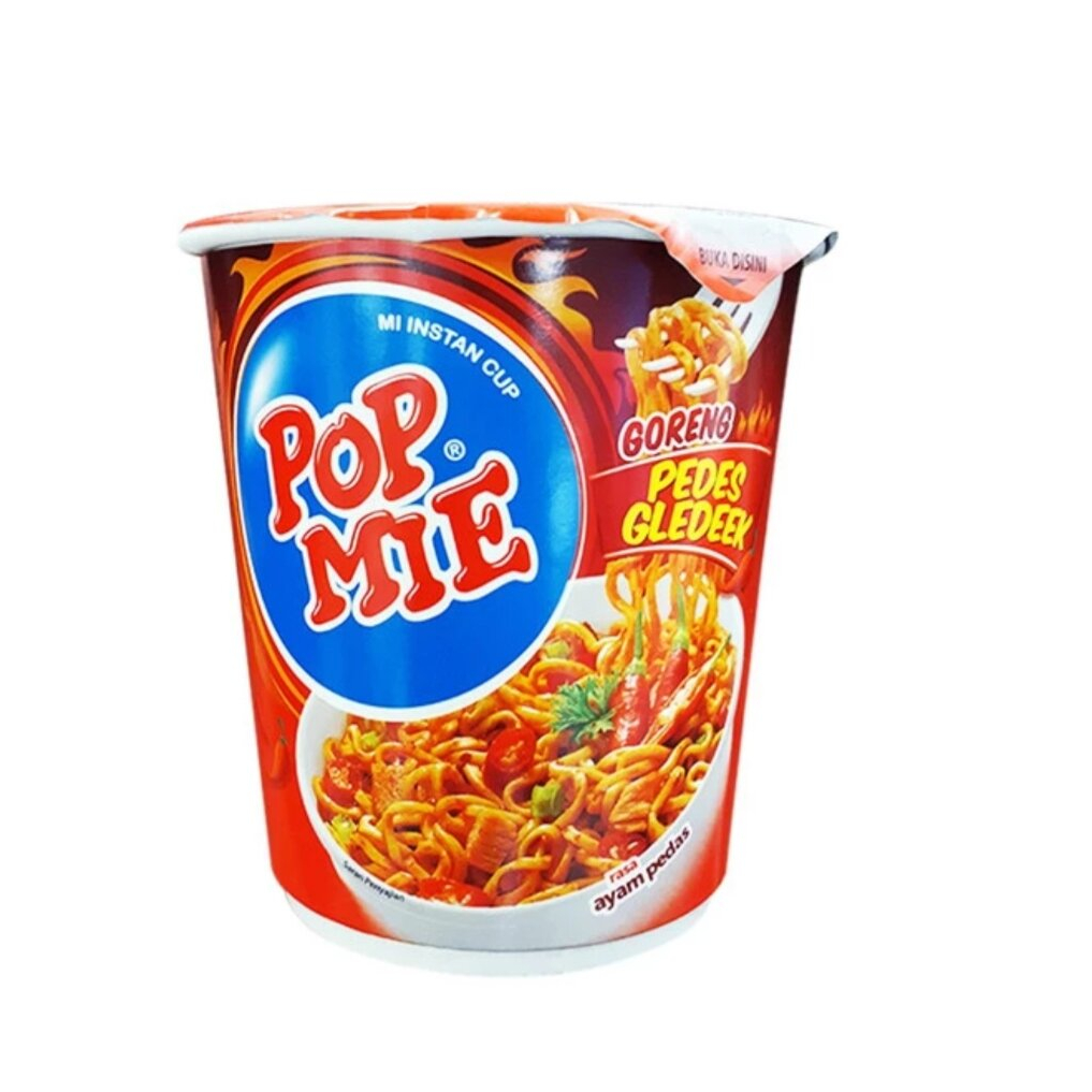 

Pop Mie Mi Instan Goreng Pedes Gledeek Ayam 75G