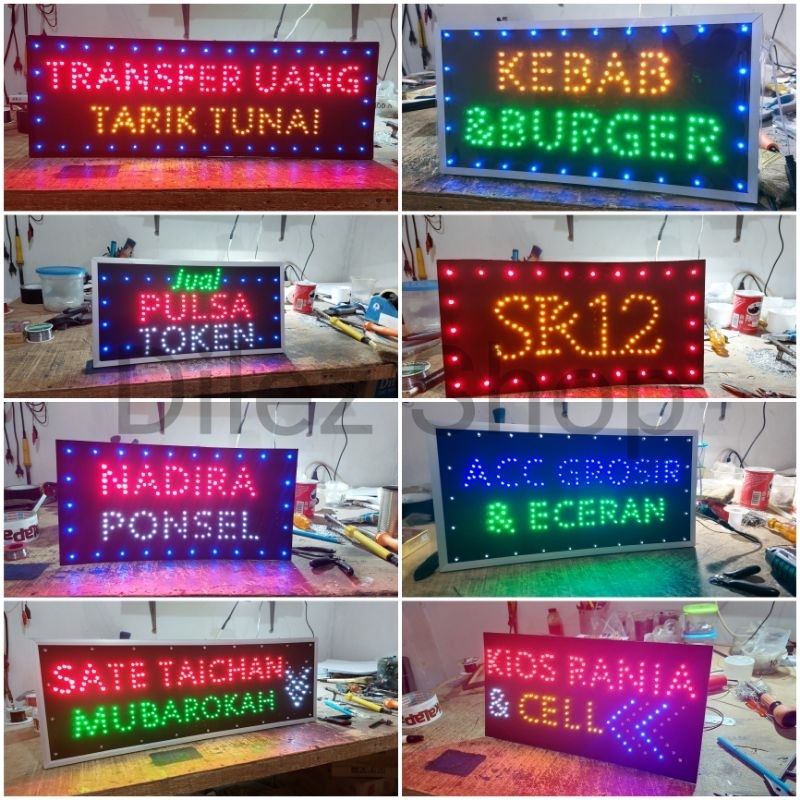 Custom Lampu Tulisan/Papan Nama LED