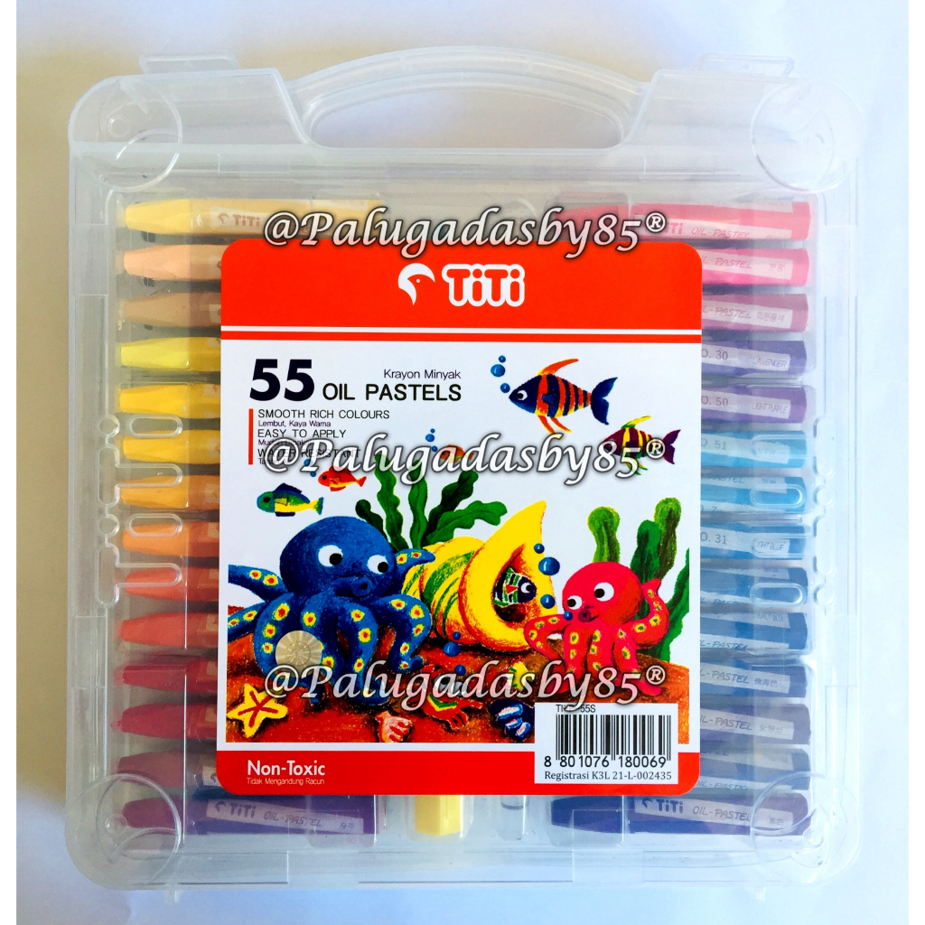 

(1 Set) Crayon TITI TI-P-55S TI-P-48S TI-P-36S Titi TI-P-24S Titi TI-P-18S Titi TI-P-12S Fancy / Titi Oil Pastel Crayon / Crayon Krayon Minyak Oil Pastel / Krayon Titi