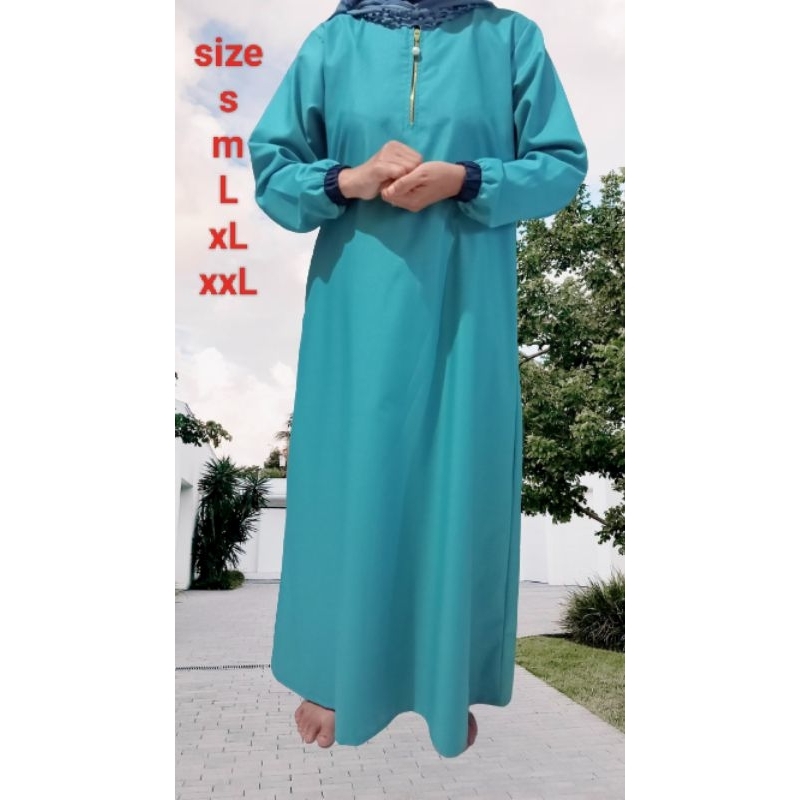 gamis  polos simple katun toyobo