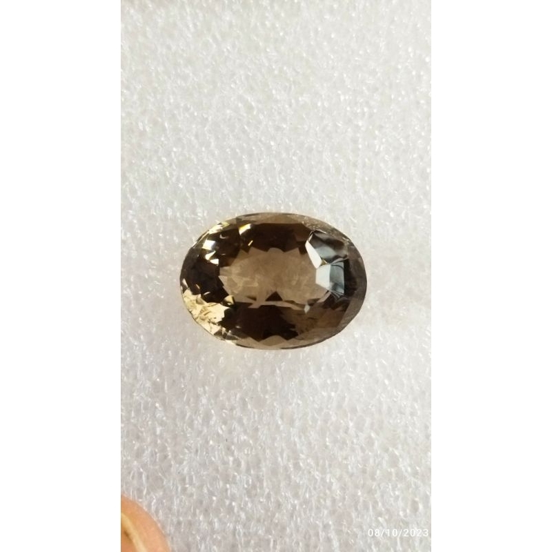 natural yelowis citrine quartz/kecubung teh batu permata asli garansi original