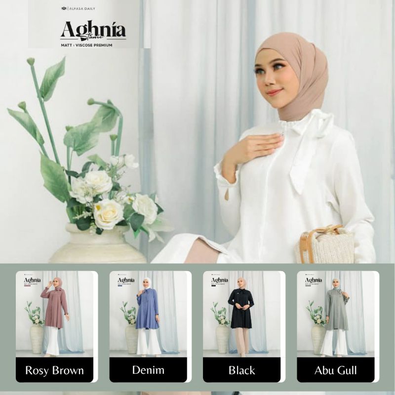 AGHNIA TUNIC SYAL by Alfasa Daily [ NEW - AF Tunic Series ] Tunik Alfasa Daily