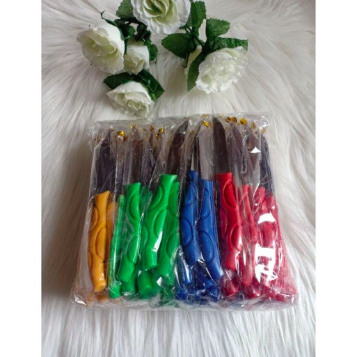 SOUVENIR PERNIKAHAN PISAU DAPUR KEMASAN PLASTIK PISO MINI KECIL SLIM BUAH ALAT IRIS POTONG MEMOTONG 