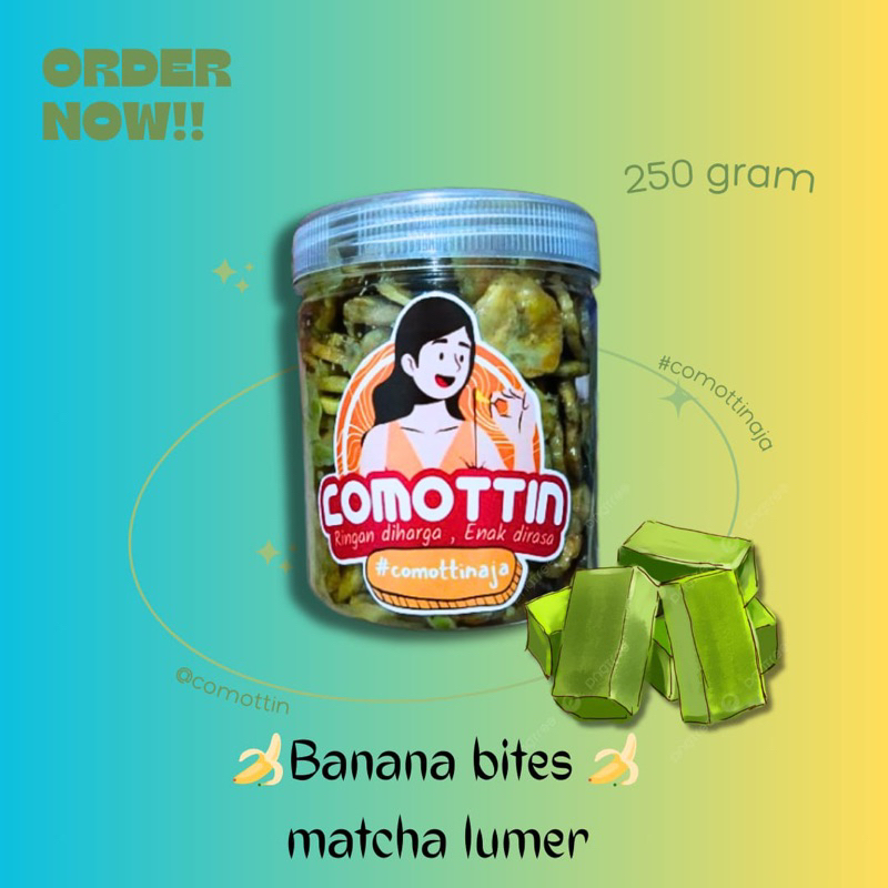 

(Comottin) Keripik Pisang Matcha Lumer 200-250gr