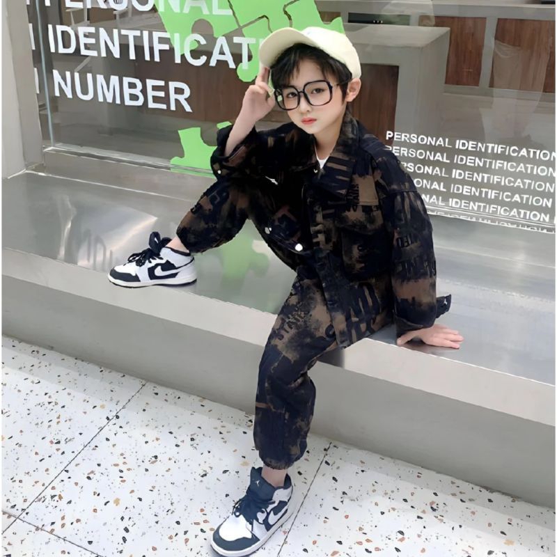 FM - Setelan Jaket Anak Laki Laki 11-15  Thn - Jeans Army