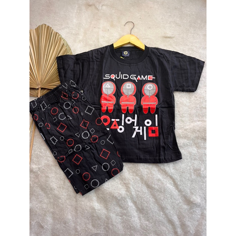 BAJU ANAK SQUID GAME/baju anak squid game/baju anak main
