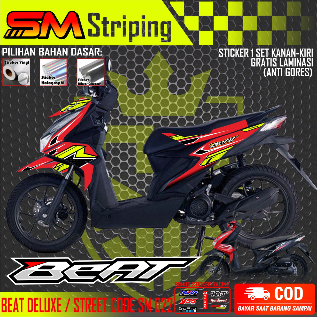 TERBARU  Sticker Beat Deluxe full body Stiker striping Beat Deluxe  Stiker Fullbody Beat Deluxe  SM 