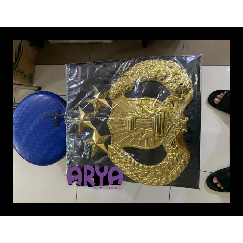 

Plat kuningan logo TRI BRATA/POLISI ukuran 40cm