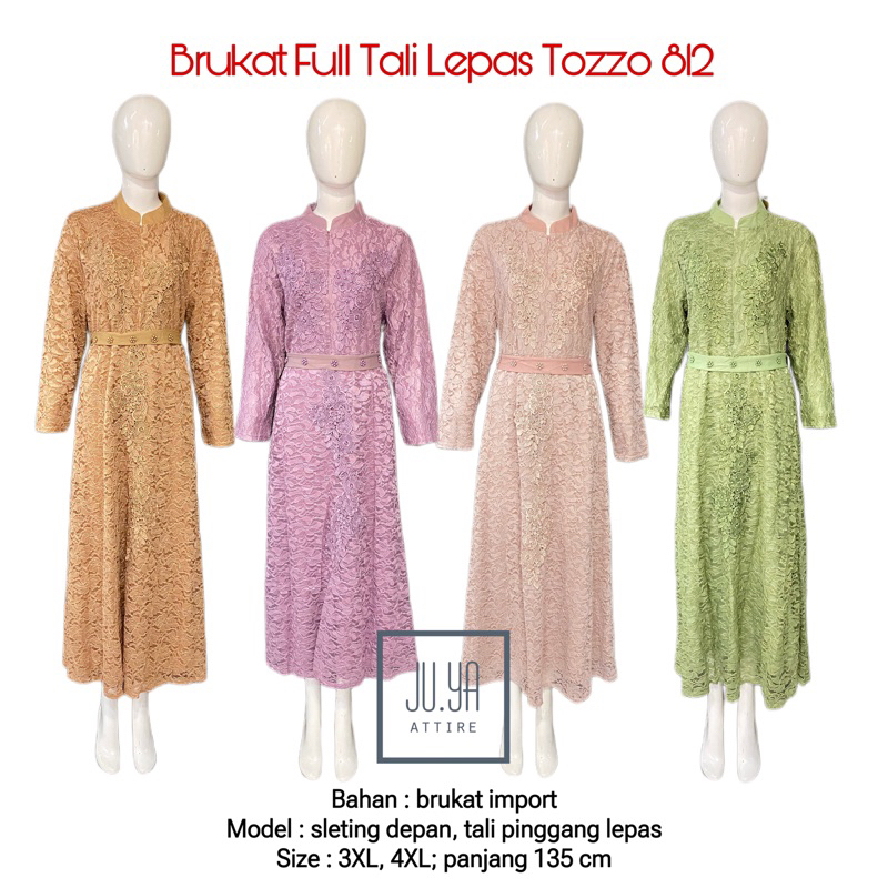 Dress Brukat Full ukuran 3XL 4XL TOZZO 812