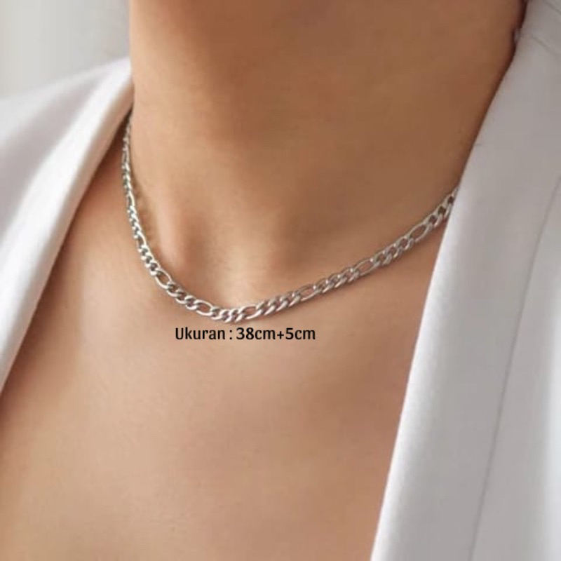 Kalung Rantai Titanium Wanita Anti Karat