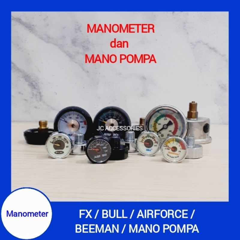 MANO MANOMETER PCP dan MANOMETER POMPA PCP MANOMETER AIRFORCE BULL FX BARRACUDA BEEMAN OD 22 OD 25 O
