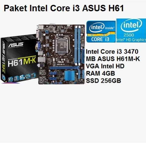 Paket MOBO dan Prosesor Intel Core i3 RAM SSD