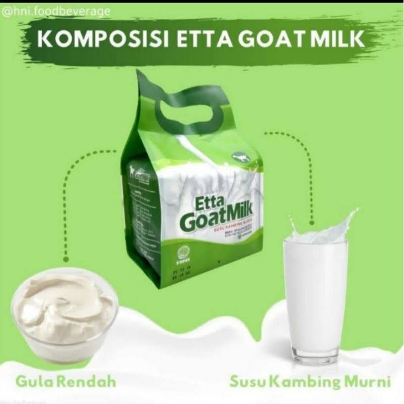 

Etta Good Milk HNI HPAI Susu Kambing Etawa 100% Dijamin Asli