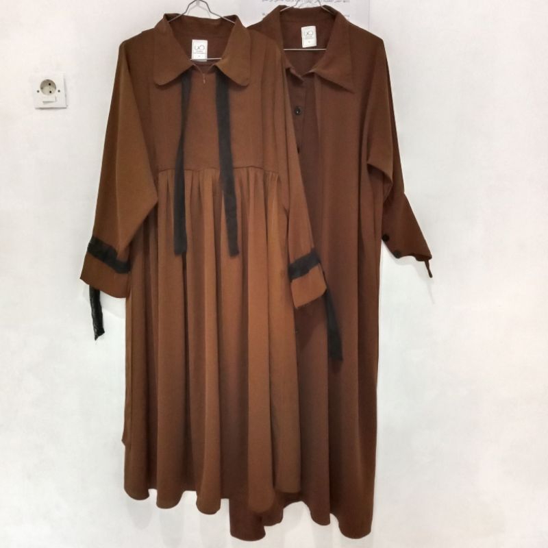 PRELOVED Sofni Kawa & Savana Caramel Mina Anti UV Furusiyyah Fursan Silk Kain Sultan