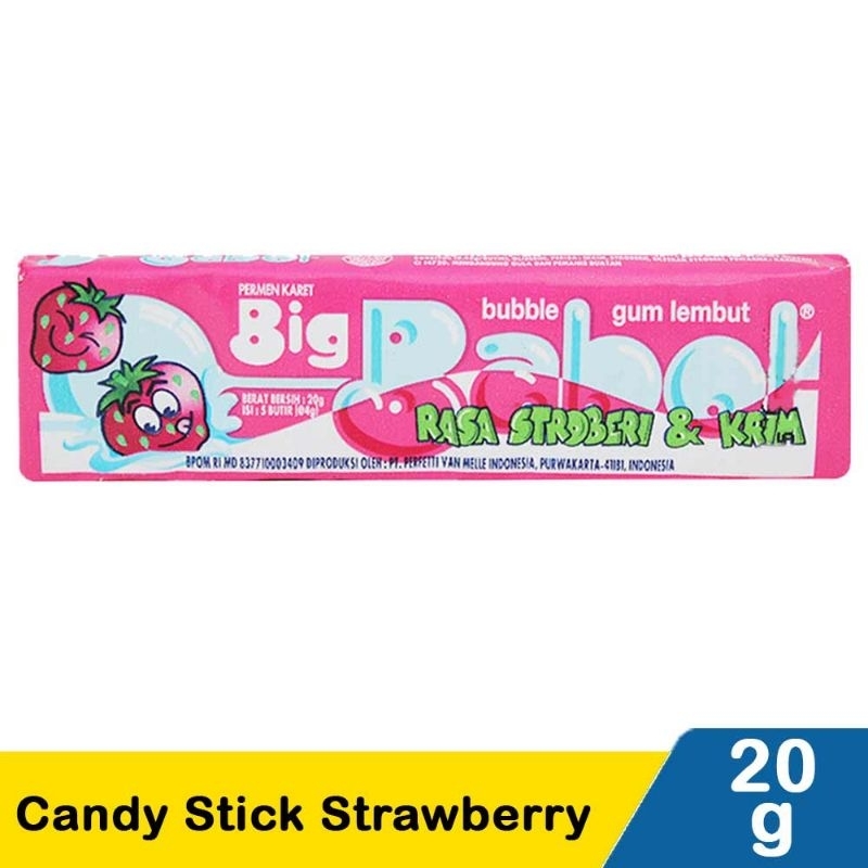 

Big Babol Candy Stick Strawberry 20G