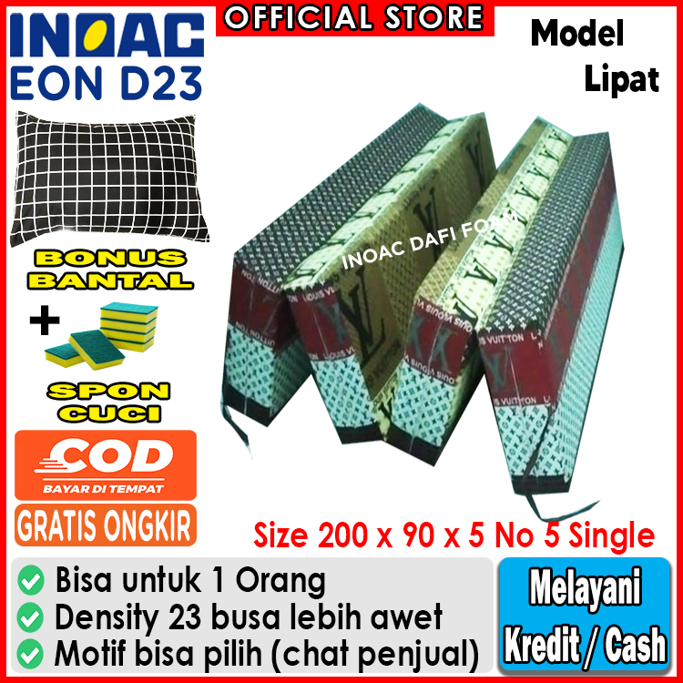 kasur lipat Inoac 200x90x5 nomor 5 Single kasur busa Inoac EON D23 original gratis bantal Inoac / ka
