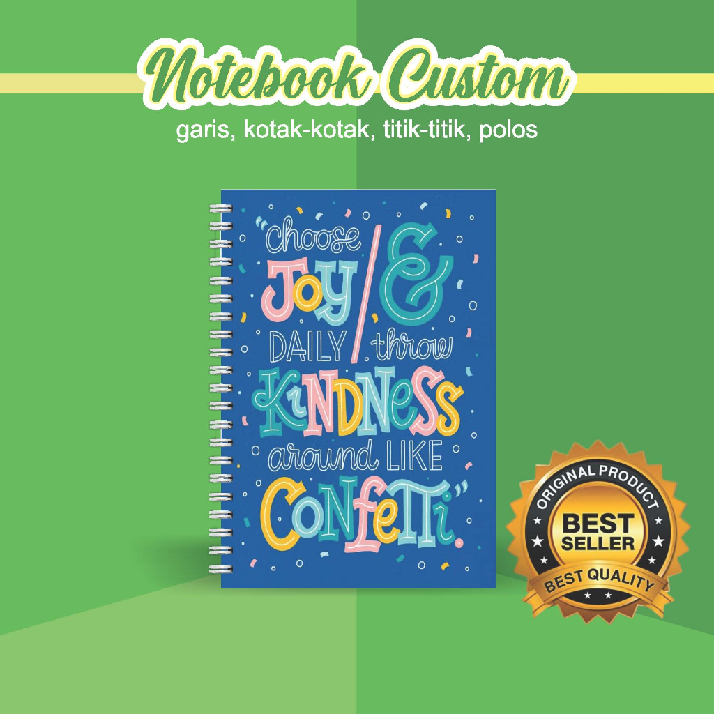 

NOTEBOOK A5 CUSTOM CATATAN/JURNAL BOOKPAPER GRID/KOTAK2#DOTTED/TITIK2#BLANK/POLOS
