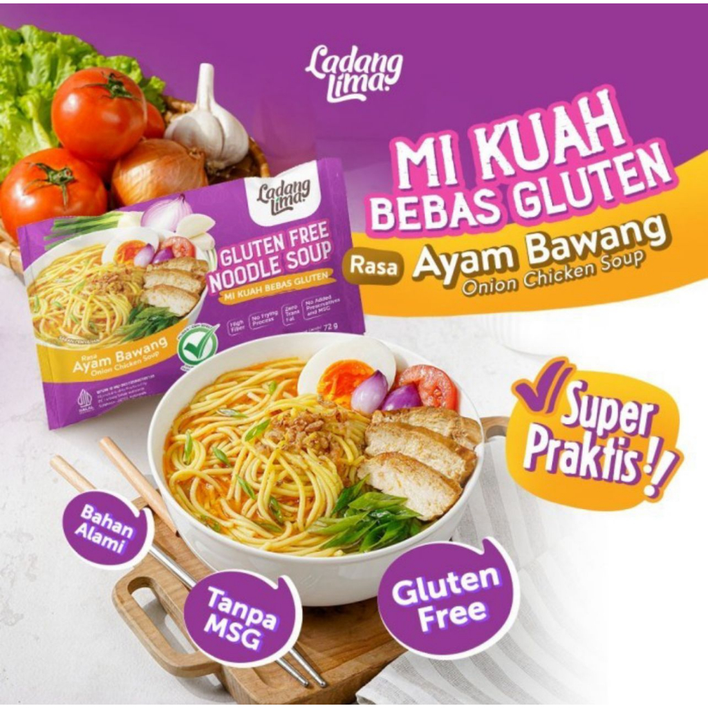 

Mie Gluten Free Ladang Lima - Rasa Ayam Bawang