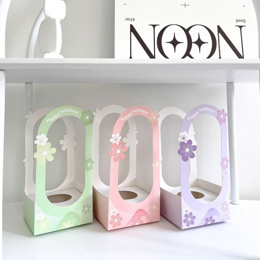 

B50 Flower box | Kotak Bunga | Kotak Tenteng Bunga | Kotak Just For you | Handy Bag | Flower Box | Box Bunga | Florist | Kotak Happy Holiday