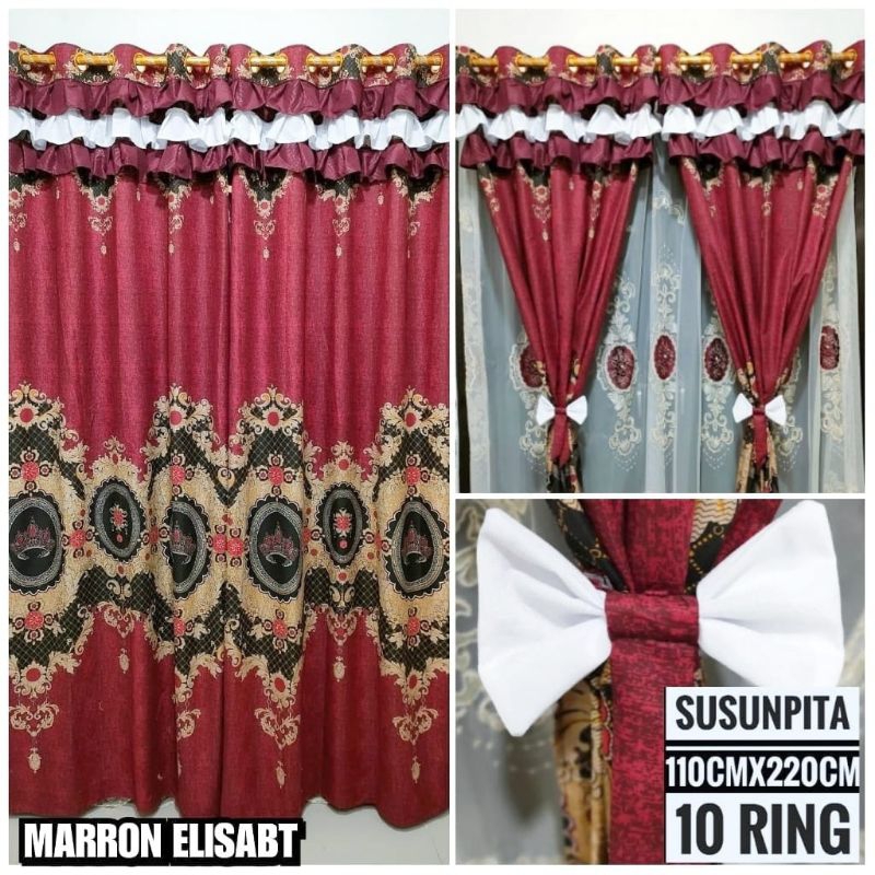 ✅✅ GORDEN SMOKRING SUSUN PITA MOTIF BATIK NINGRAT KRATOS SULTAN ELISABETH SASTRA MURAH COD TERLARIS