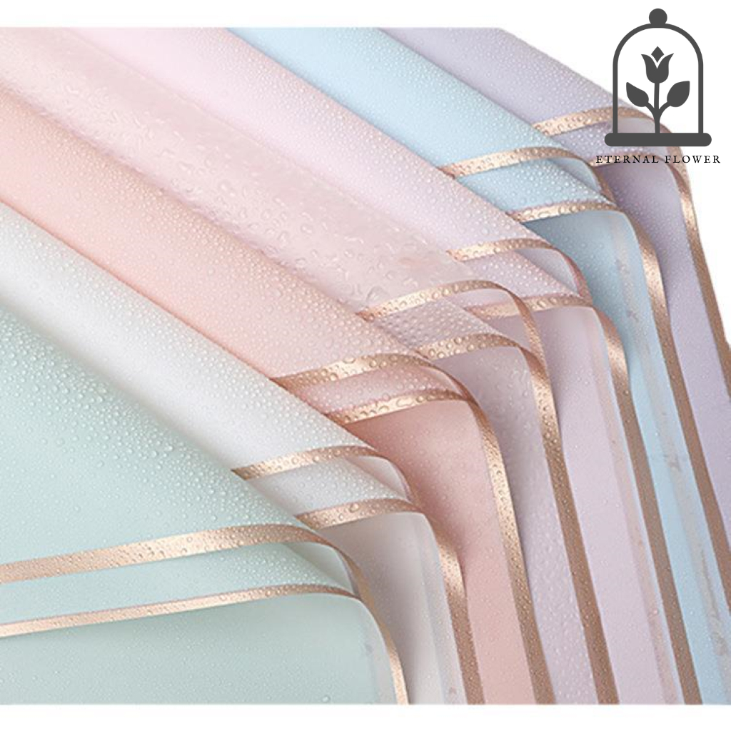 

(20Lembar) Kertas Buket Cellophane Motif Gold Emas / Buket Bunga / Flower Wrapping