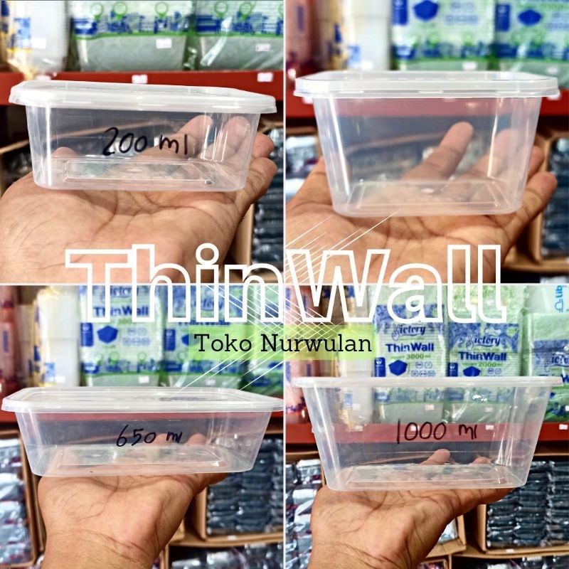 Nurwulan | Thinwall Rectangle Kotak + Tutup bisa di Microwave