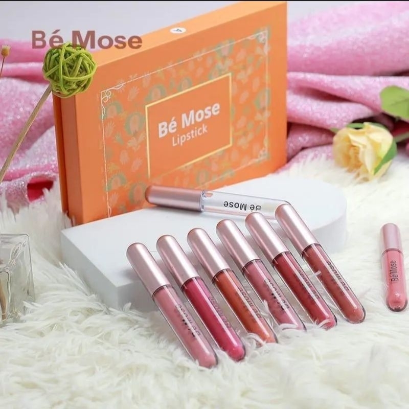 READY LANGSUNG KIRIM BE MOSE 1BOX ISI 8PCS WATERPROOF LIPSTIK BE MOSE